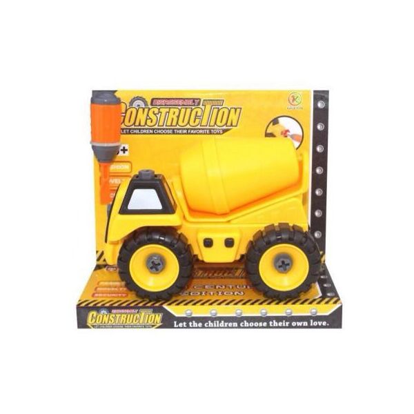 

Спецтехника Kaile Toys Бетономешалка разборная модель с отверткой (KL702-8)