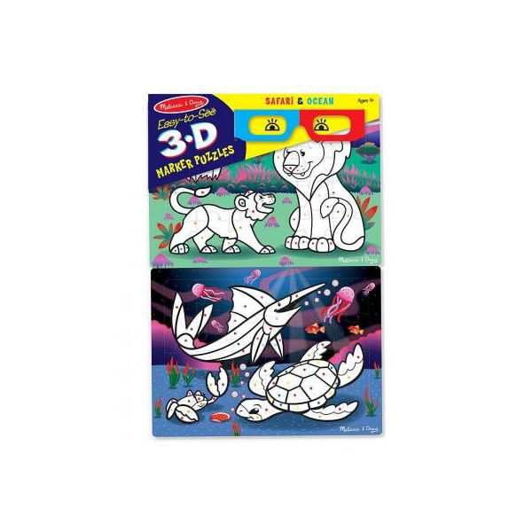 

Набор для творчества Melissa&Doug 3D пазлы-раскраски Сафари/Океан (MD8823)