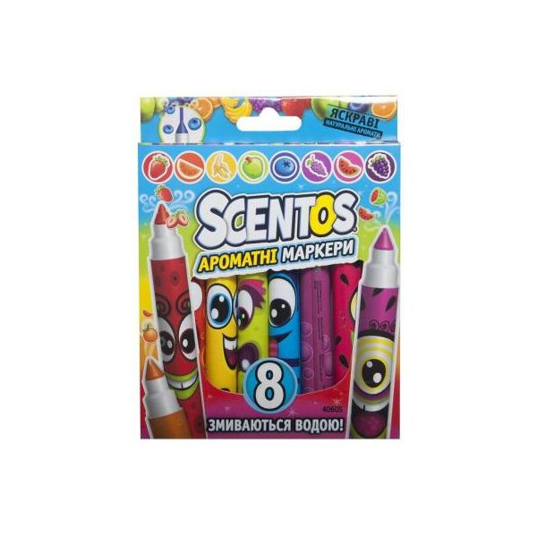 

Набор для творчества Scentos ароматные маркеры для рисования Плавная линия 8 цв (40605)