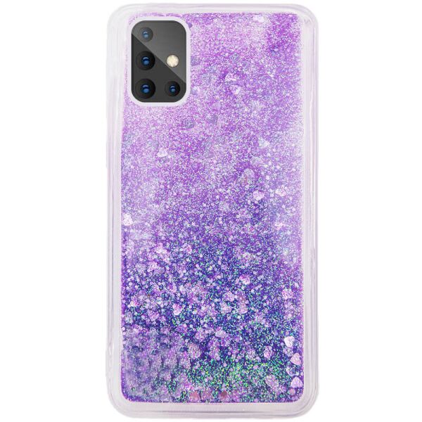 

TPU чехол Liquid hearts для Samsung Galaxy A51 Фиолетовый