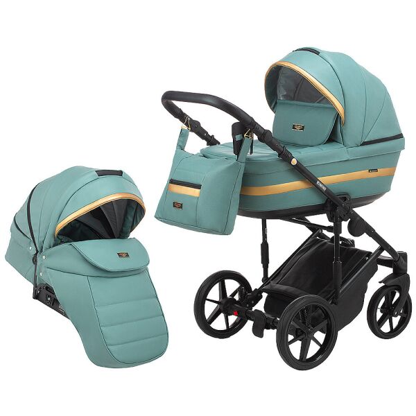 

Коляска 2 в 1 Adamex Rimini ECO кожа 100% RI-233 бирюзовый 625251