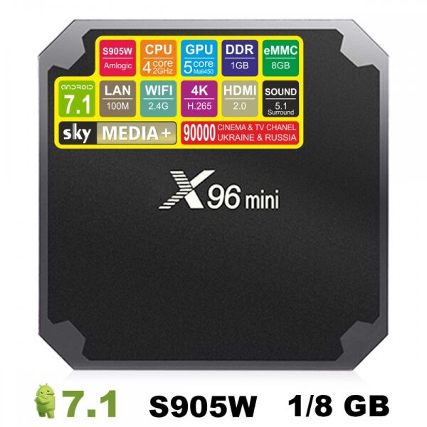 

Android TV приставка SKY (X96 mini) 1/8 GB