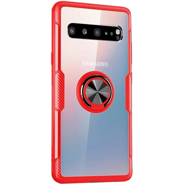 

TPU+PC чехол Deen CrystalRing for Magnet (opp) для Samsung Galaxy S10+ (Бесцветный / Красный) (908419)