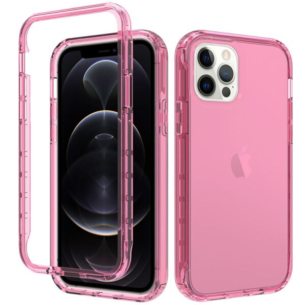 

Чехол TPU+PC Full Body с защитой 360 для iPhone 12 (Розовый) (100078242)