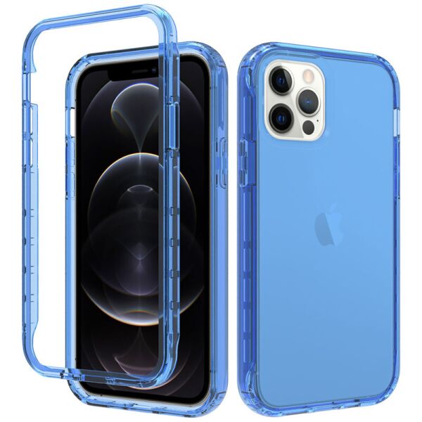 

Чехол TPU+PC Full Body с защитой 360 для iPhone 12 (Синий) (100078243)