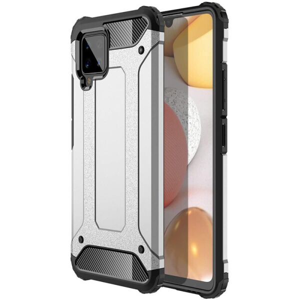 

Бронированный противоударный TPU+PC чехол Immortal для Samsung Galaxy M12 (Серебряный) (100083042)