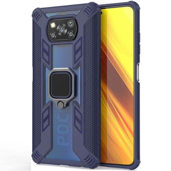 

Ударопрочный чехол Combo Ring for Magnet для Xiaomi Poco X3 Pro (Синий) (100070502)