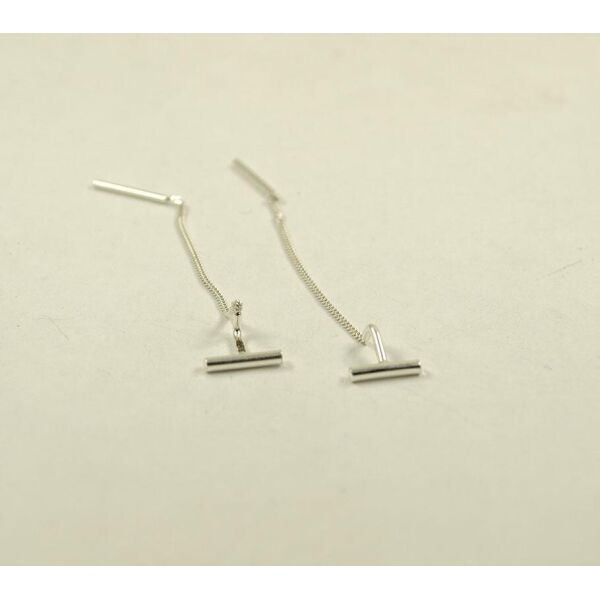 

Серьги протяжки минимализм Maxi Silver 8977