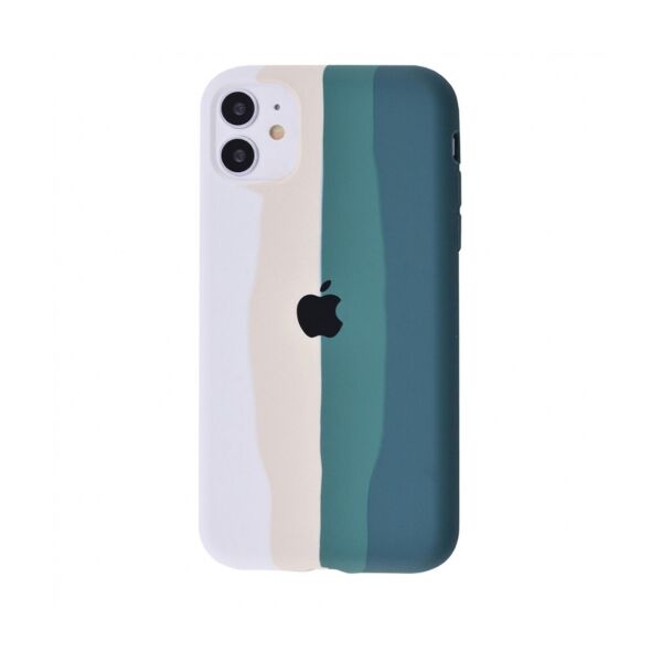 

Силиконовый чехол для iPhone 11 Rainbow Silicone Case Green