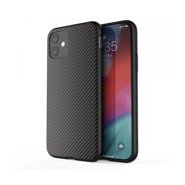 

Карбоновый чехол для iPhone 11 TPU Silicone Black Сarbon