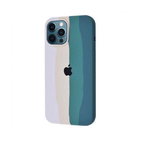 

Силиконовый чехол для iPhone 12 Pro / 12 Rainbow Silicone Case Green