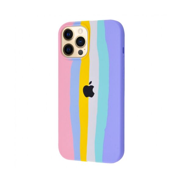 

Силиконовый чехол для iPhone 12 Pro / 12 Rainbow Silicone Case Pink