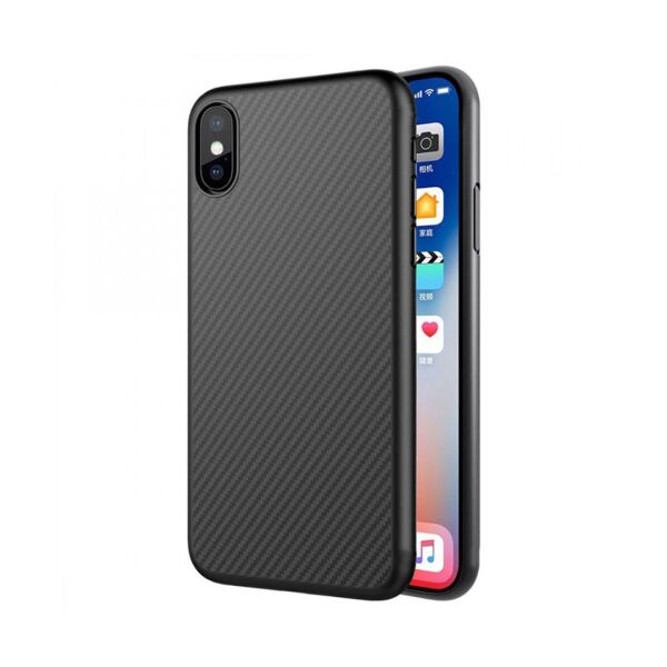

Карбоновый чехол для iPhone X / Xs TPU Silicone Black Carbon Fibre Design