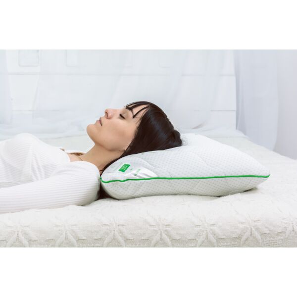 

Подушка ортопедическая MirSon №7037 Green nature Alberto Men 59х43х12 см италия, пена memory