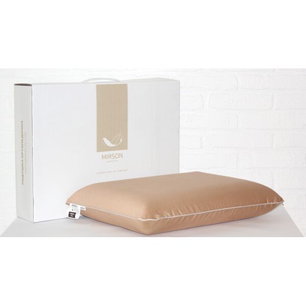 

Подушка ортопедическая MirSon №7033 Elite Delicate Satin Estella Men 59х43х12 см италия, пена memory foam