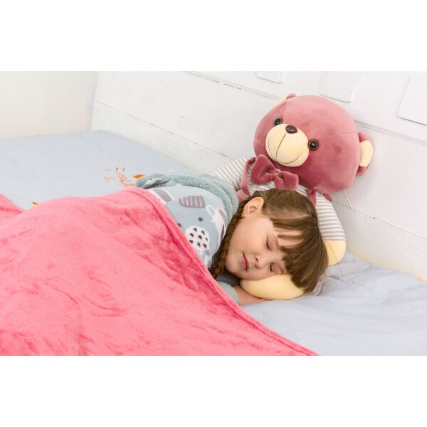 

Плед MirSon детский 1053 Bear Violet + подушка 100х160 см италия, флис