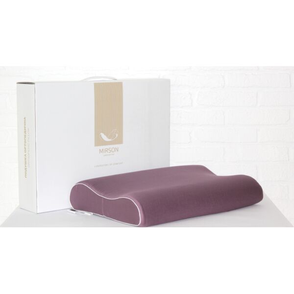 

Подушка ортопедическая MirSon №7093 Elite Delicate Satin Excalibur 58х40х10,5 см италия, пена memory foam