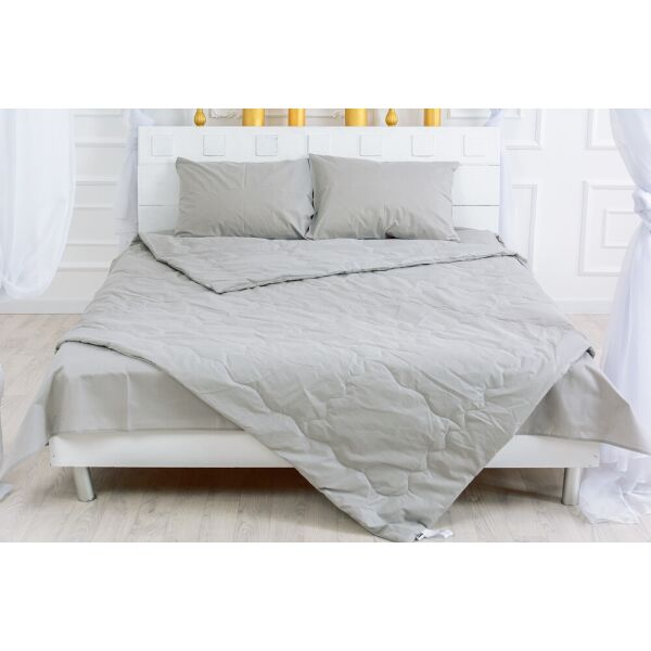 

Набор MirSon №2440 Modal Light Gray 116-5703 (одеяло + 2 наволочки + простынь) 172х205 см + 200х220 см + 50х70 см италия, modal