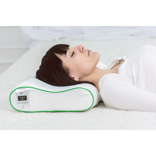 

Подушка ортопедическая MirSon №6100 Green nature Julia 49х32х10.5 см италия, пена memory