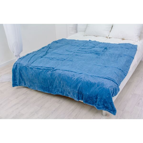 

Плед MirSon 1002 Damask Blue 150х200 см италия, флис