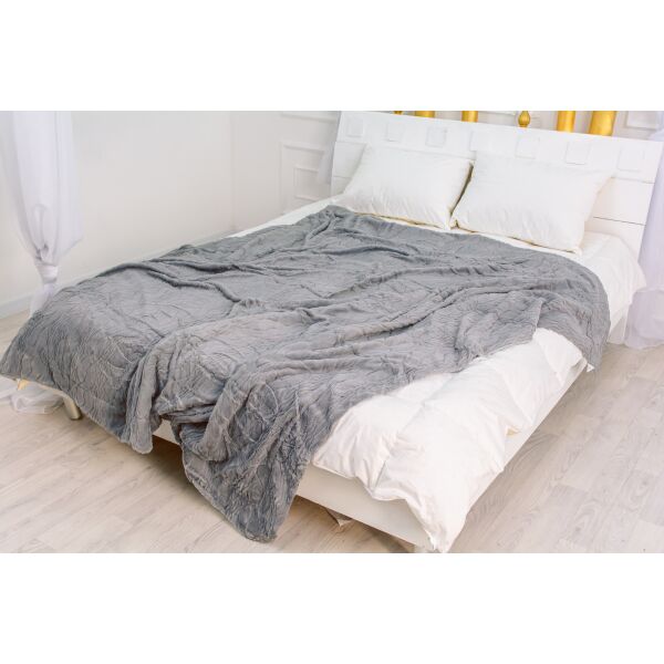 

Плед MirSon 1007 Damask Light Gray 180х200 см италия, флис