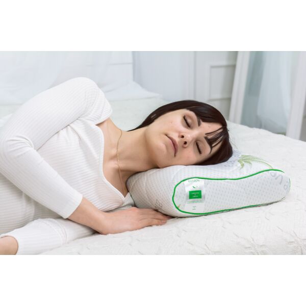 

Подушка ортопедическая MirSon №7058 Green nature Alberto 49х32х10,5 италия, пена memory