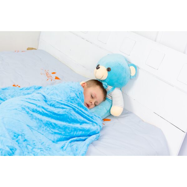 

Плед MirSon детский 1052 Bear Blue + подушка 100х160 см италия, флис