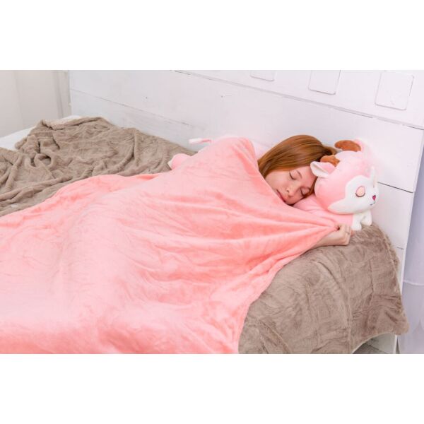 

Плед MirSon детский 1055 Roe Deer Pink + подушка 120х160 см италия, флис