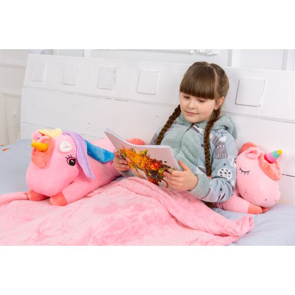 

Плед MirSon детский 1069 Unicorn with Pink Mane + подушка 100х160 см италия, флис