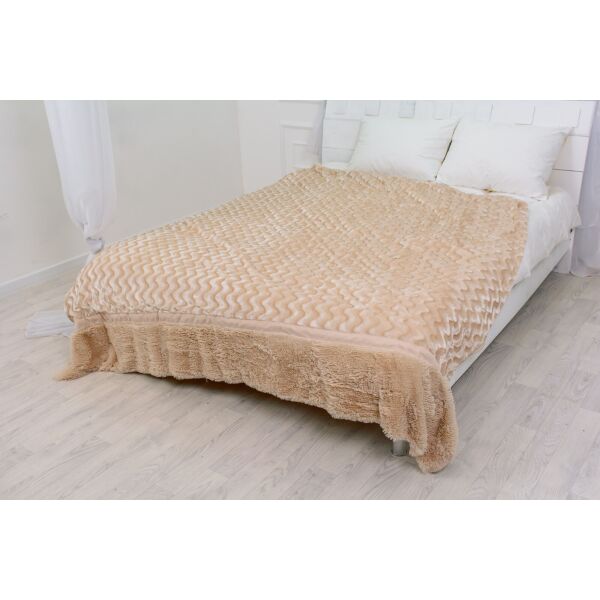 

Плед MirSon 1036 Butterfly Creamy 220х240 см италия, флис