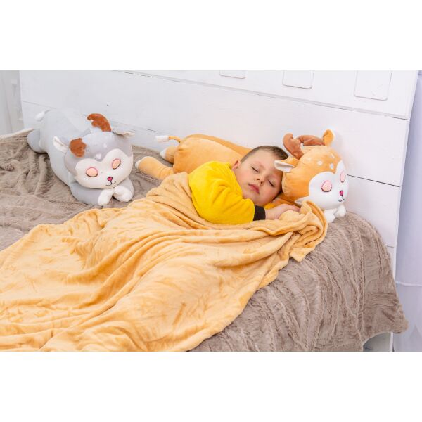 

Плед MirSon детский 1057 Roe deer Beige + подушка 120х160 см италия, флис