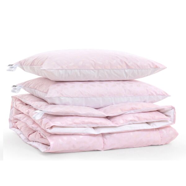 

Набор MirSon Karmen 1914 "Bio-Pink" (одеяло + две подушки 50*70 средние) 220х240 см + 50х70 см 2шт италия, био-пух