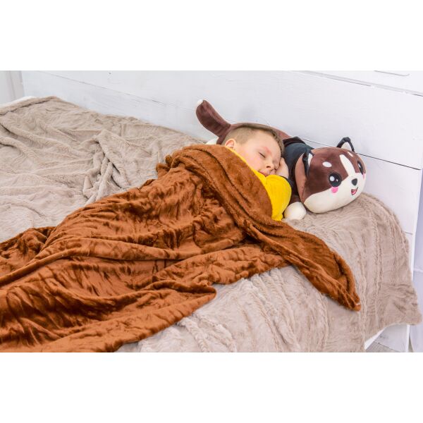 

Плед MirSon детский 1074 Cat Dark Brown + подушка 120х160 см италия, флис