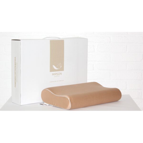 

Подушка ортопедическая MirSon №7054 Elite Delicate Satin Estella 49х32х10,5 италия, пена memory foam