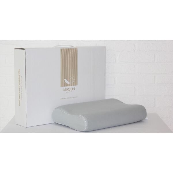 

Подушка ортопедическая MirSon №7049 Elite Delicate Satin Skyline 49х32х10,5 италия, пена memory foam