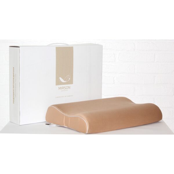 

Подушка ортопедическая MirSon №7096 Elite Delicate Satin Estella 58х40х10,5 см италия, пена memory foam