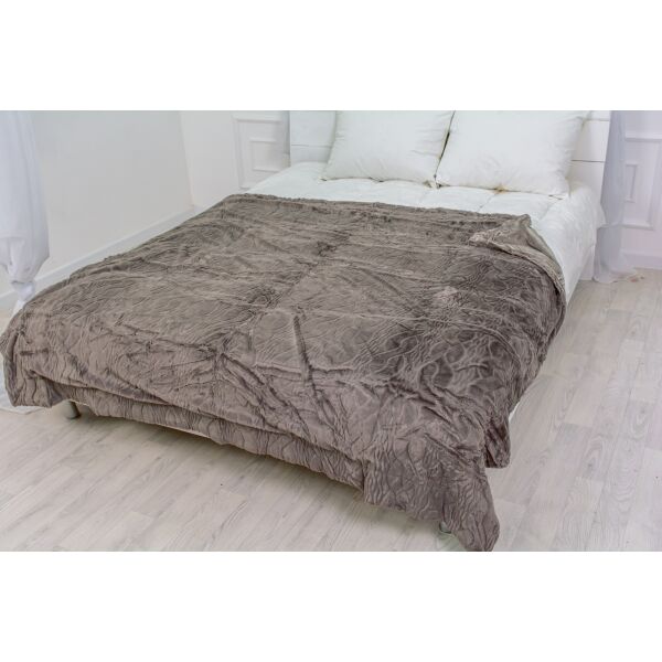 

Плед MirSon 1001 Damask Graphite 180х200 см италия, флис