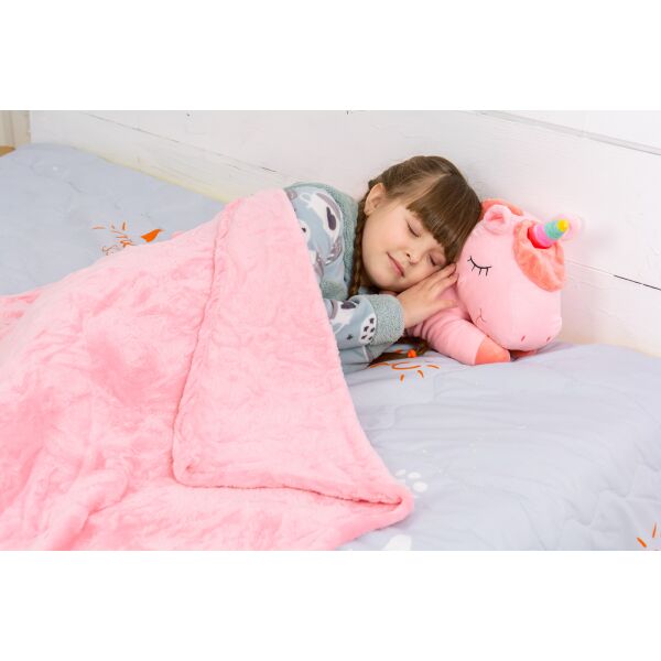 

Плед MirSon детский 1065 Winged Unicorn Pink + подушка 100х160 см италия, флис