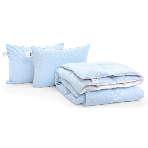 

Набор MirSon Karmen 2147 "Bio-Blue" (одеяло + две подушки 50*70 упругие) 155х215 см + 50х70 см 2шт италия, био-пух