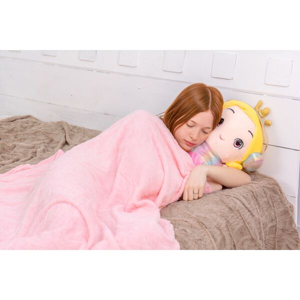 

Плед MirSon детский 1058 Mermaid Pink + подушка 120х160 см италия, флис