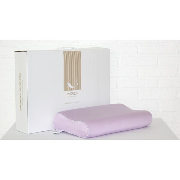 

Подушка ортопедическая MirSon №7050 Elite Delicate Satin Calypso 49х32х10,5 италия, пена memory foam