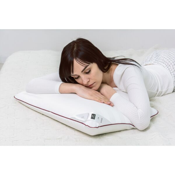 

Подушка ортопедическая MirSon №6066 Noble stripe Royal Pearl Women 59х43х10 см италия, пена memory soft