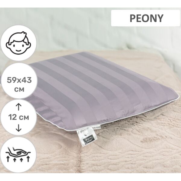 

Подушка ортопедическая MirSon №6046 Noble stripe Peony MEN 59х43х12 см италия, пена memory soft