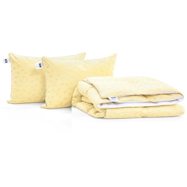 

Набор MirSon Karmen 1886 "Bio-Beige"(одеяло + две подушки 50*70 упругие) 155х215 см + 50х70 см 2шт италия, био-пух