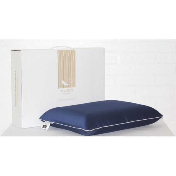 

Подушка ортопедическая MirSon №7032 Elite Delicate Satin Ocean Men 59х43х12 см италия, пена memory foam
