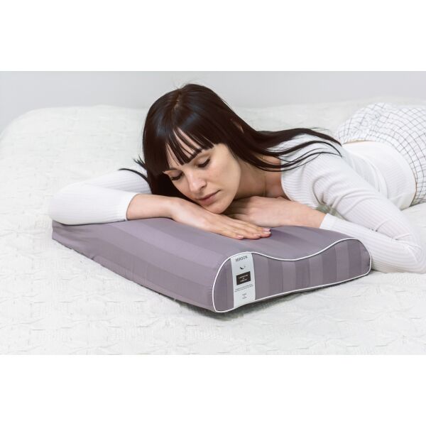 

Подушка ортопедическая MirSon №7107 Elite Noble stripe Peony AERO 58х40х10,5 см италия, пена memory soft