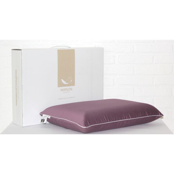 

Подушка ортопедическая MirSon №7009 Elite Delicate Satin Excalibur Women 59х43х10 см италия, пена memory foam