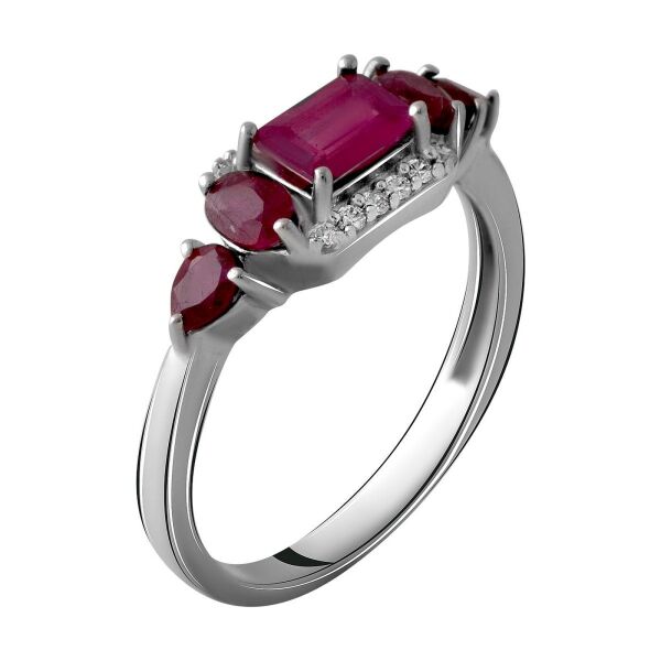 

Кольцо из серебра с рубинами и куб. циркониями, размер 18.5 (1752826)