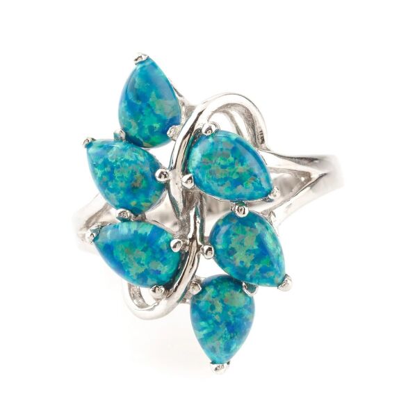 

Кольцо из серебра с опалами (синт.), размер 19 (1546239)