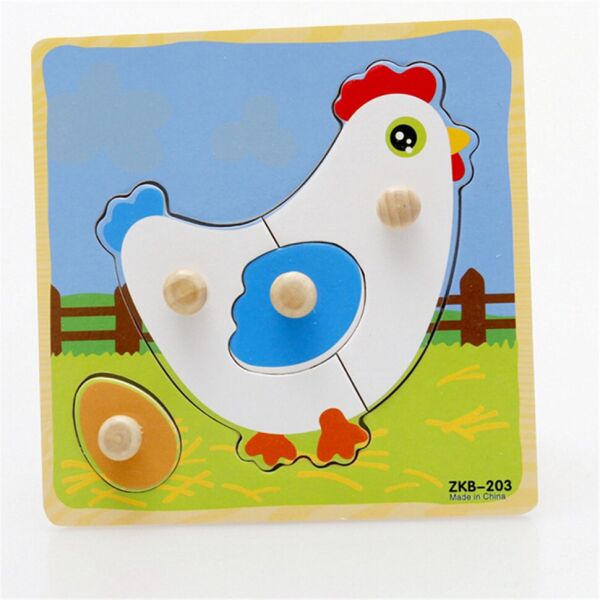 

Деревянная игрушка Рамка-вкладыш WD599 14,5х14,5х1,5 см (Курочка)